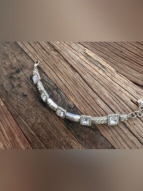Brighton ♥️ Regina Link Bracelet in the silver-clear crystal color-way
